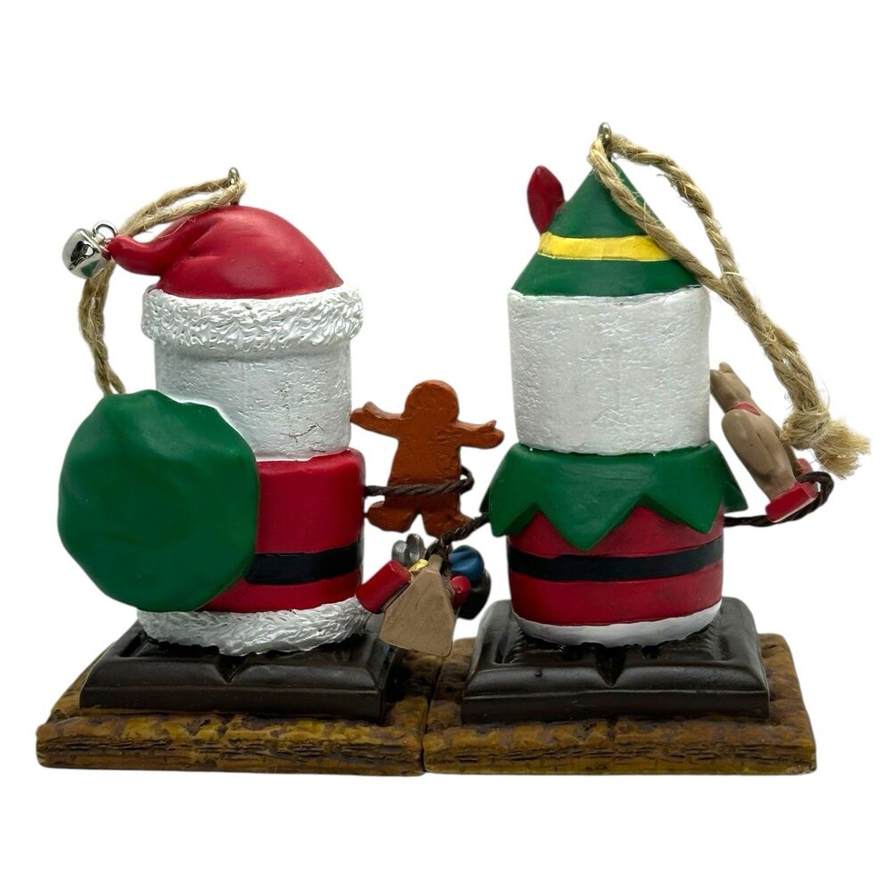 Set of 2 Midwest-CBK S'Mores Ornament - Santa w/Gift Sack & Snowman w/Tools Box - Picture 5 of 15